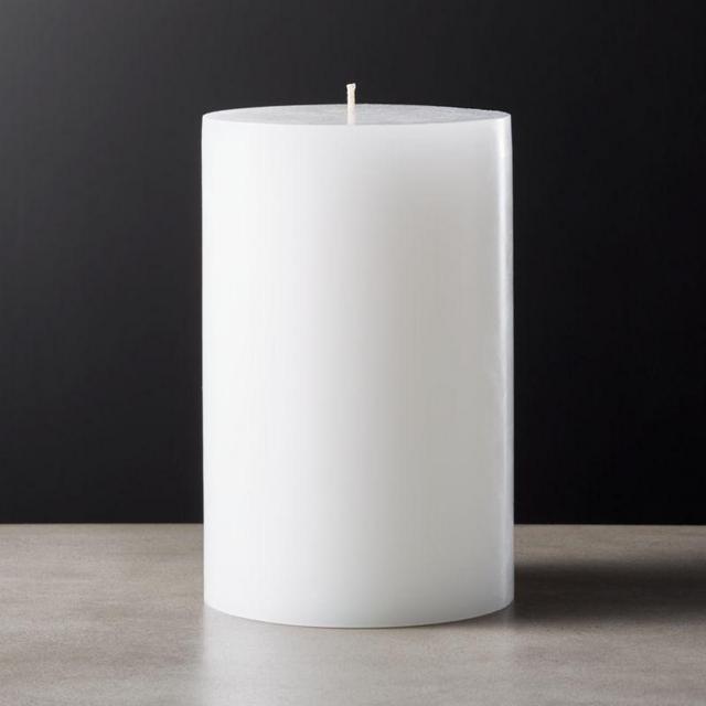 White Pillar Candle 4x6