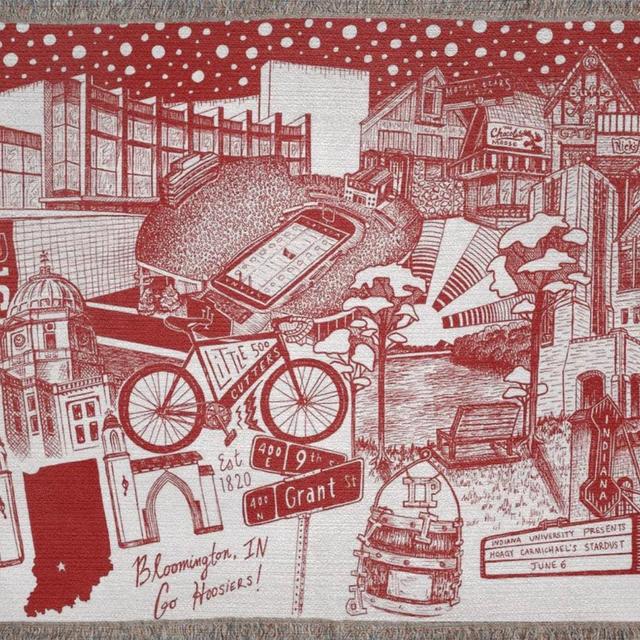 Crimson B-town Blanket 60"x80"