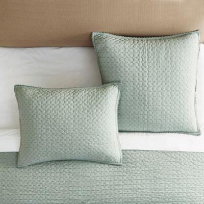 Lottie Crochet Quilted Sham, King, Spa
