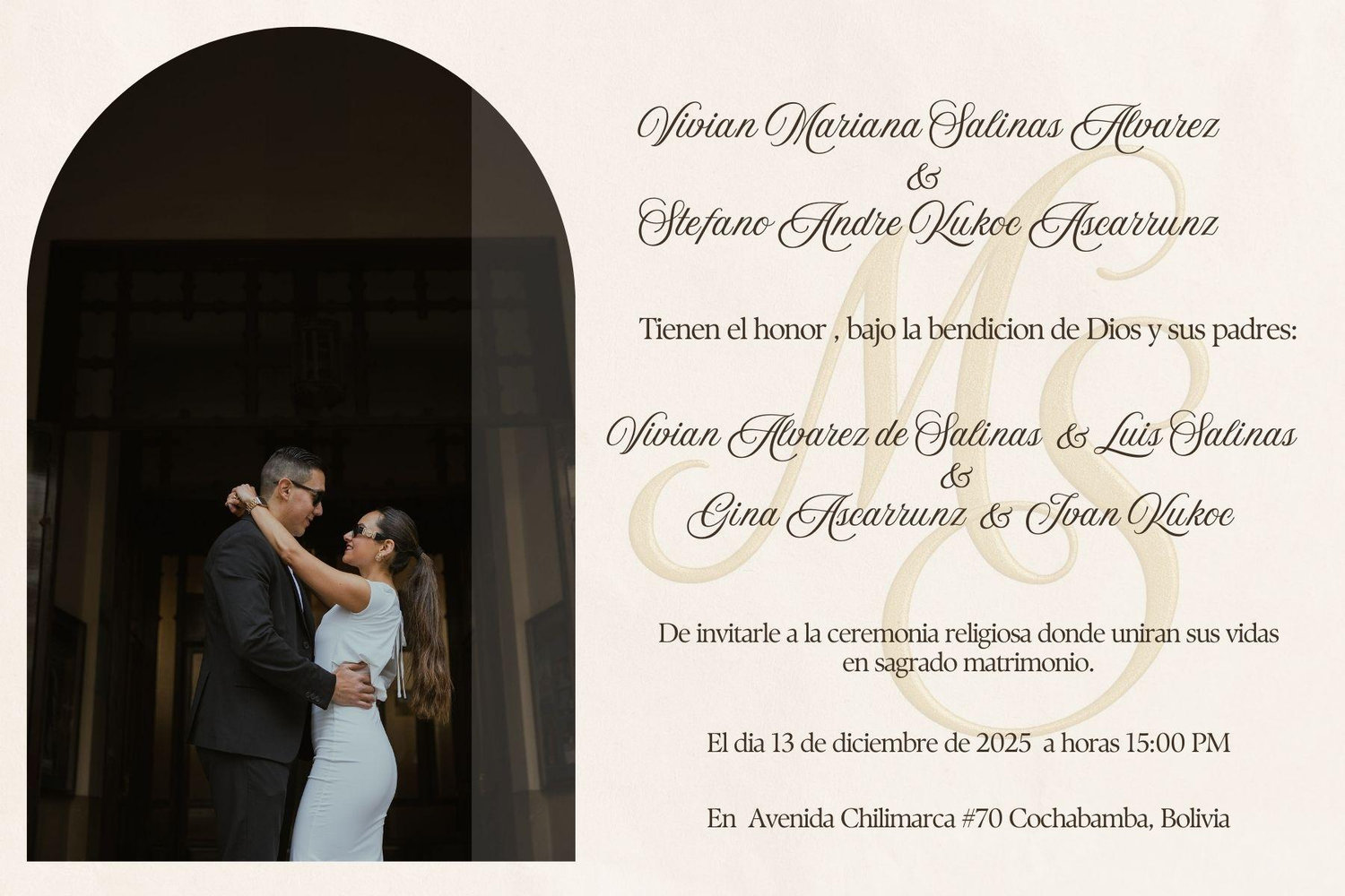 The Wedding Website of Stefano Andre Kukoc Ascarrunz and Vivian Mariana Salinas Alvarez