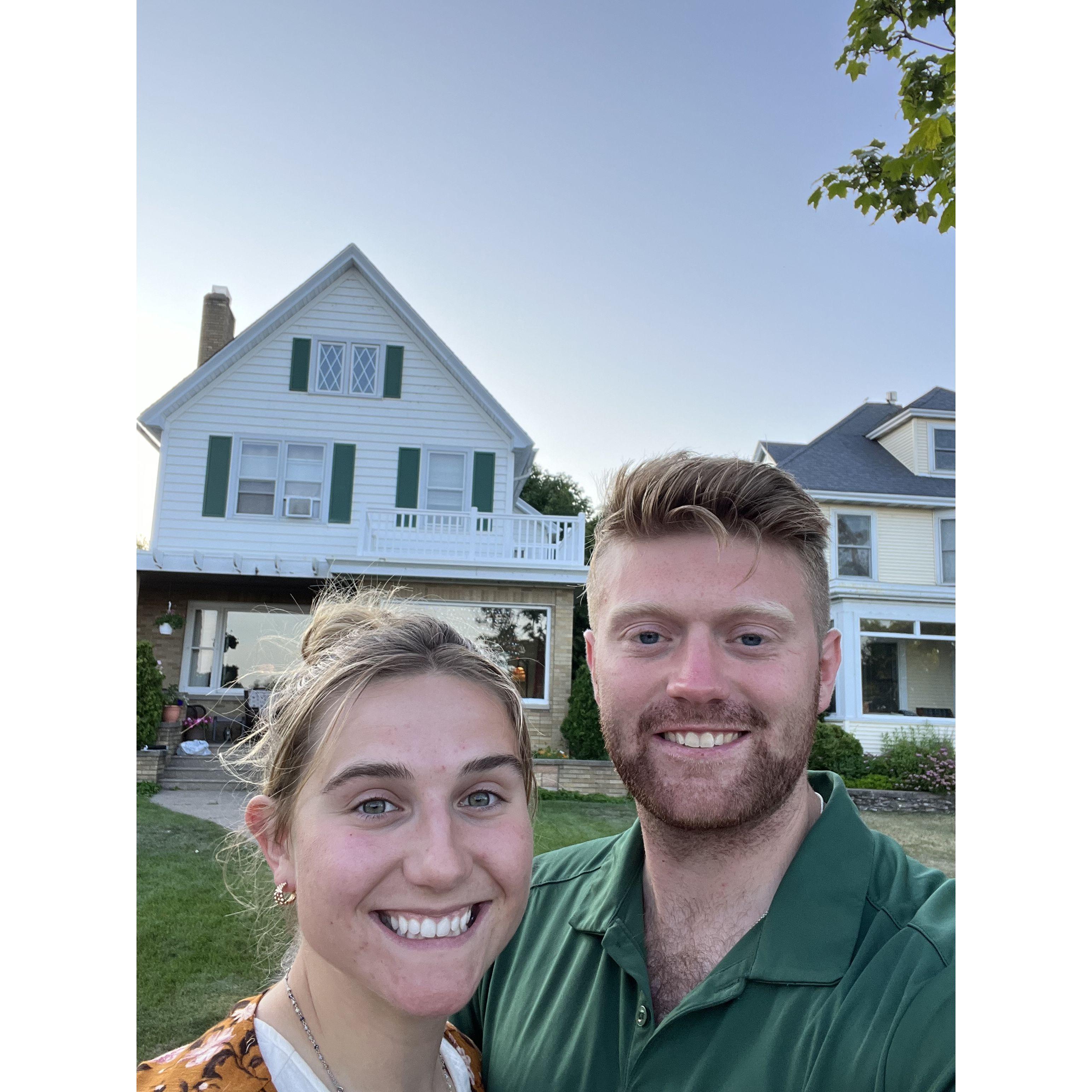 We took a road trip to the Upper Peninsula of Michigan. Maria's Grandmother grew up in the house behind us in Escanaba Michigan