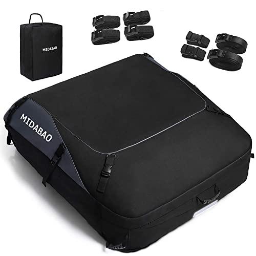 MIDABAO 20 Cubic Waterproof Duty Car Roof Top Carrier-Car Cargo Roof Bag Car Roof Top Carrier - Waterproof & Coated Zippers - for Cars with or Without Racks