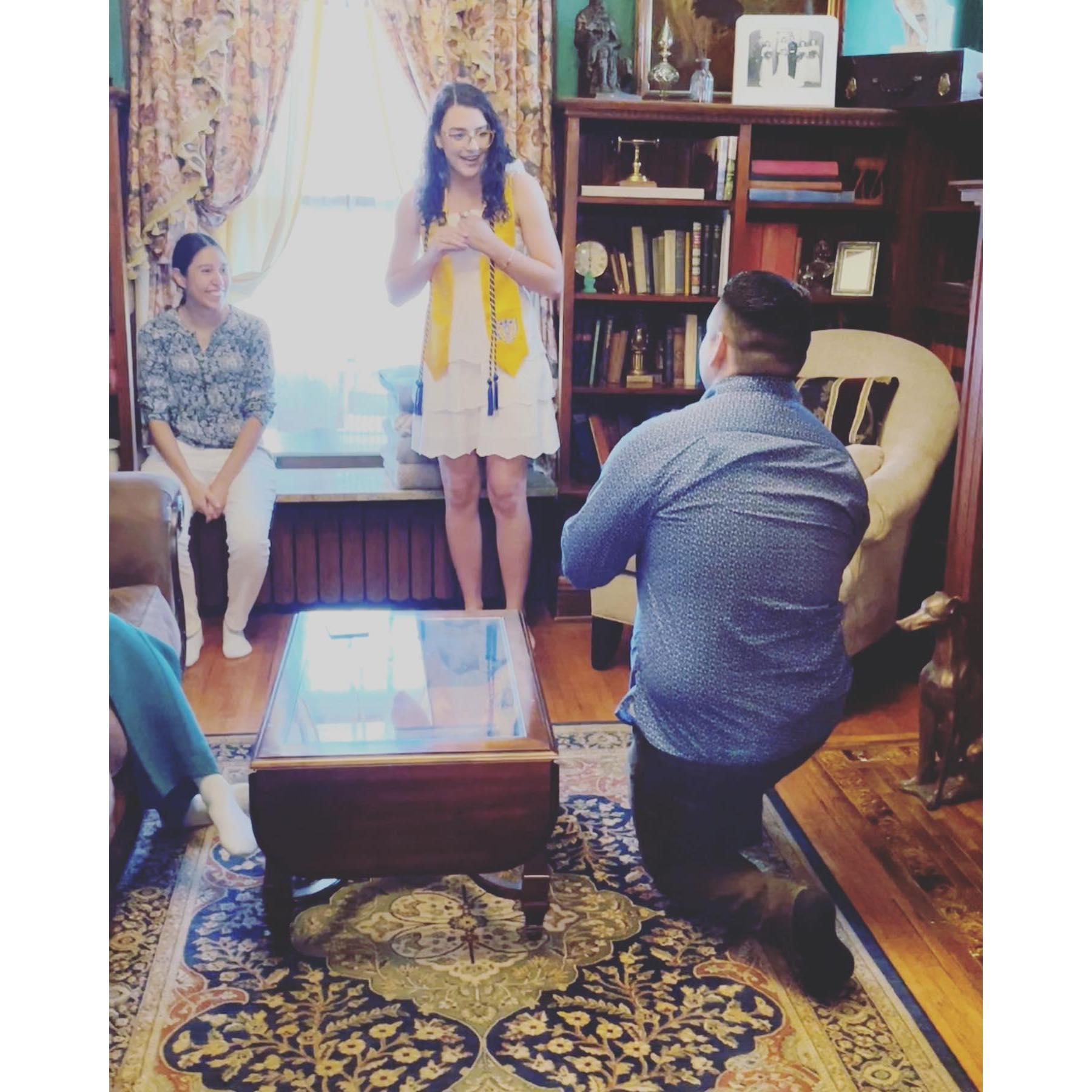 The day that Amy graduated and Matthew proposed!
