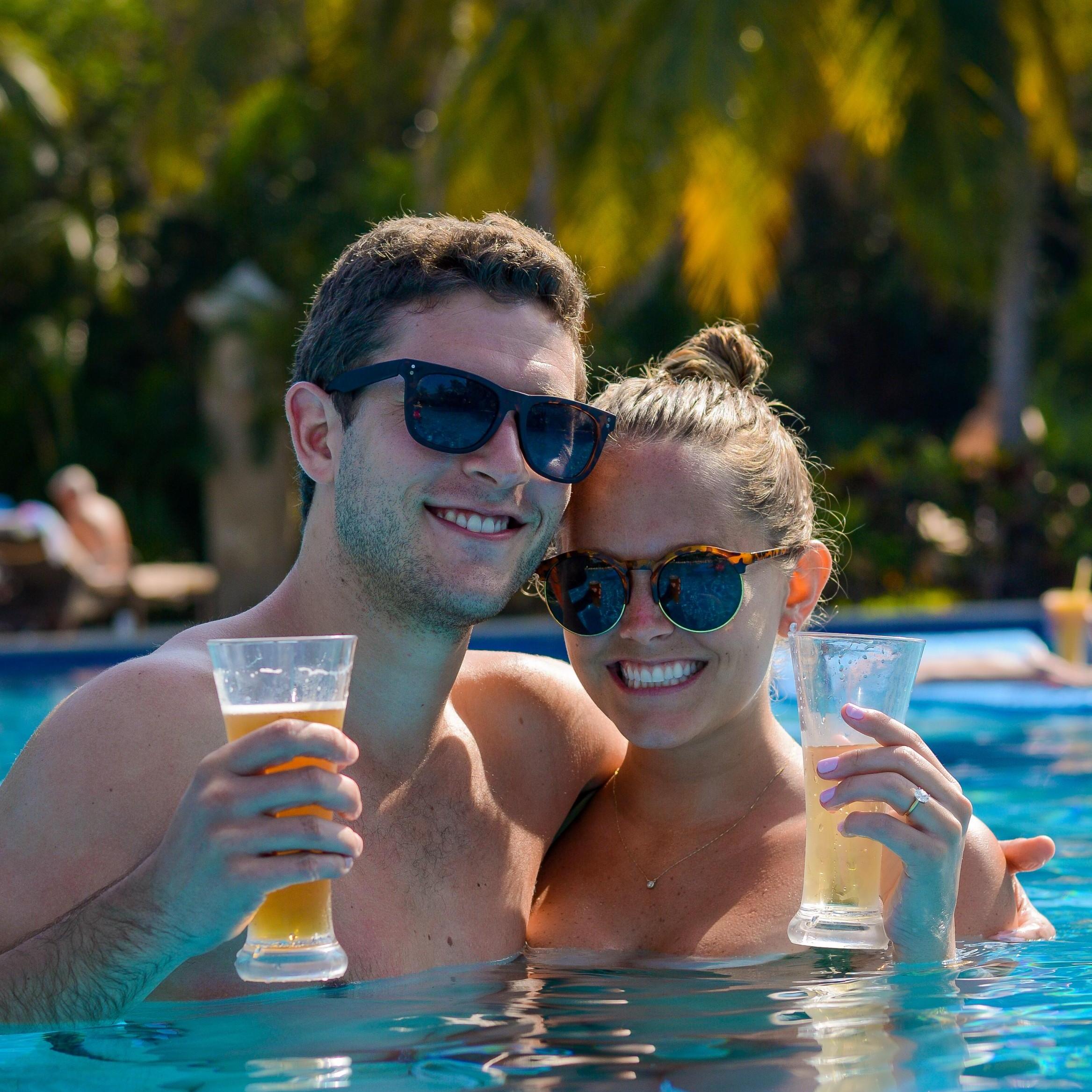 Celebrating being engaged in Mexico