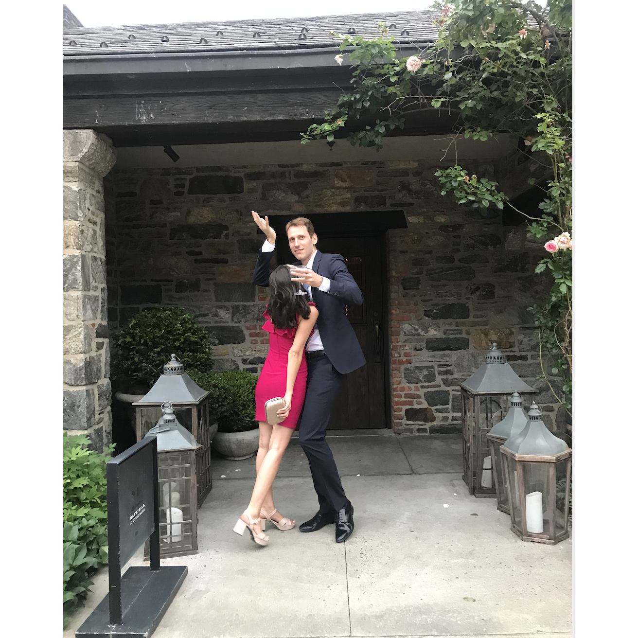 Posing for the camera the only way we know how at my lovely bridesmaid Elle's wedding!