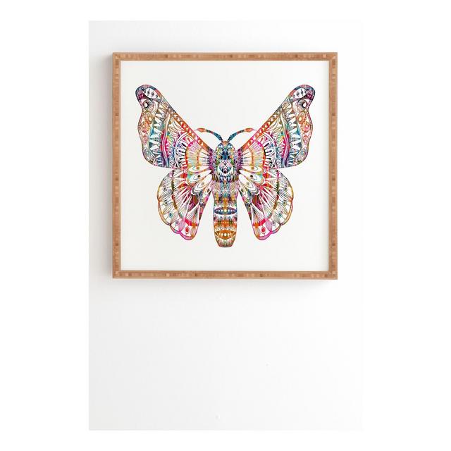 Stephanie Corfee Artsy Moth Framed Wall Art 12" x 12" - Deny Designs