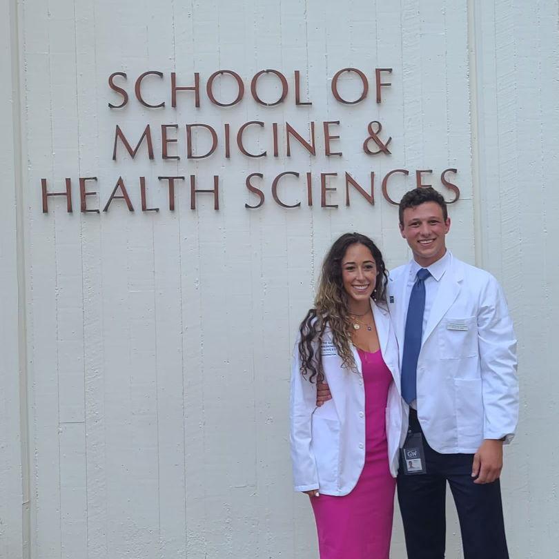 Us getting our White Coats! We knew each other 2 weeks at this point and just met each other's families