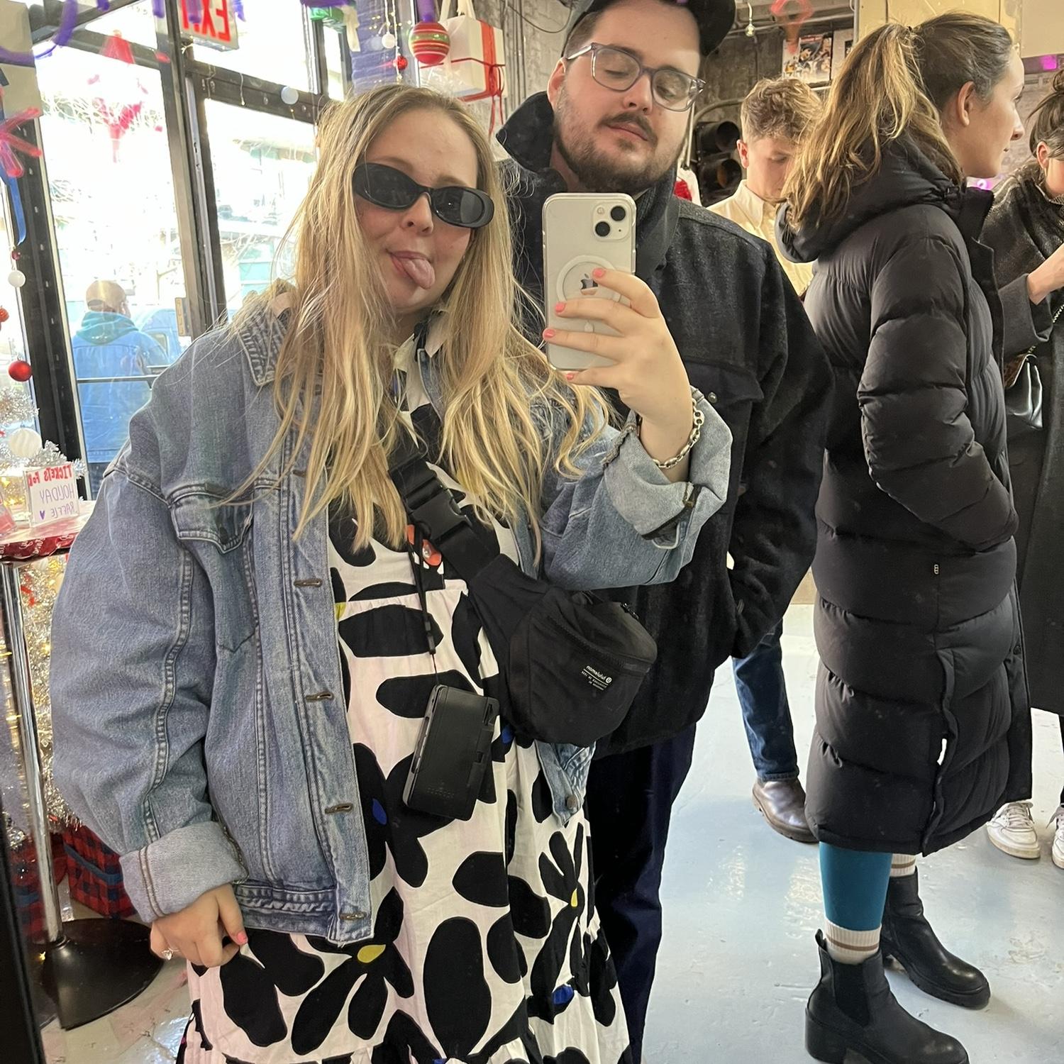 Alison and Gerard take a selfie in Brooklyn