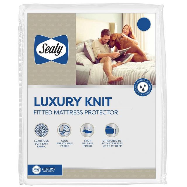 Sealy Luxury Knit Fitted Mattress Protector, King