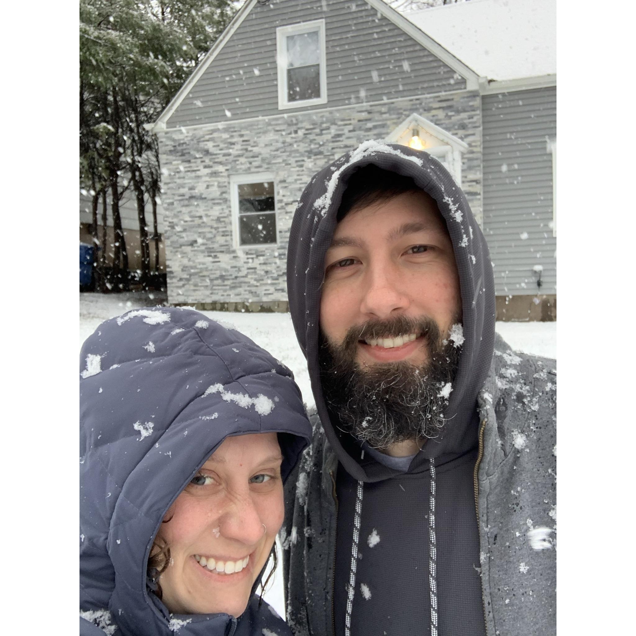 Our house is cute in the snow!