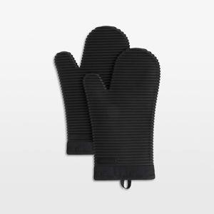 KitchenAid Milkshake Ribbed Soft Silicone Oven Mitts, Set of 2 + Reviews | Crate & Barrel