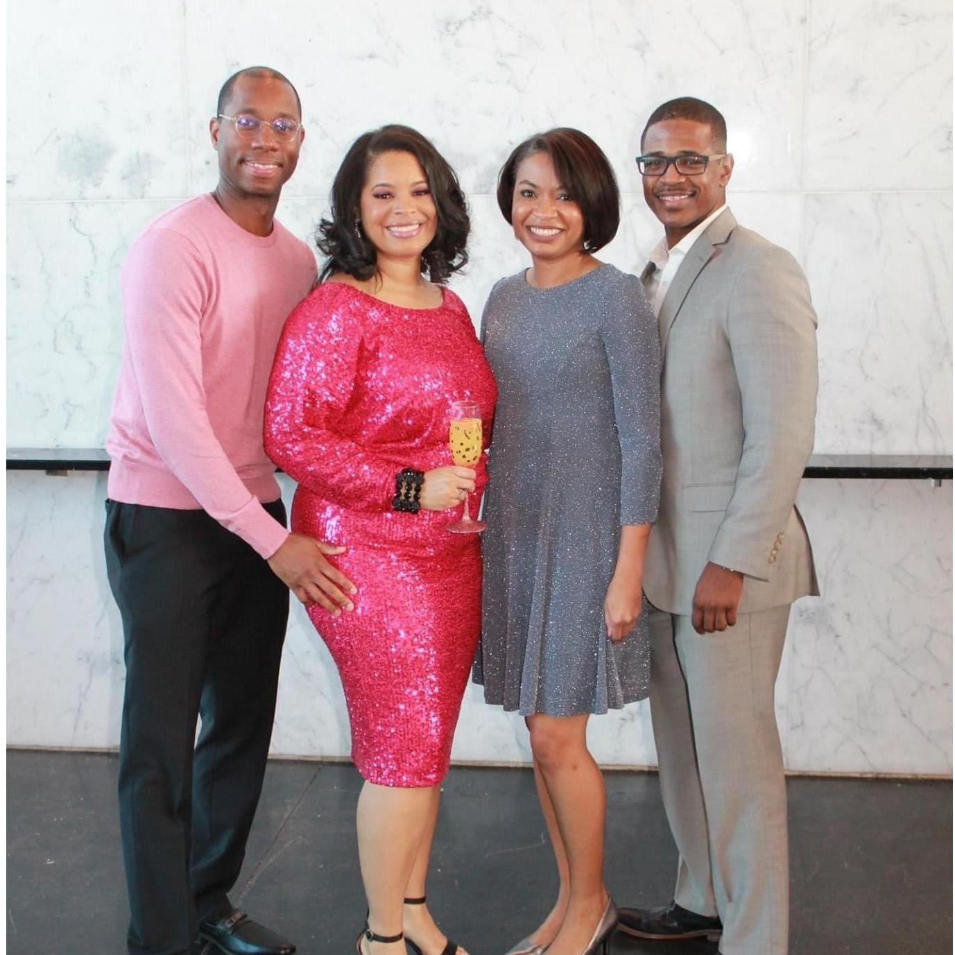 With the Wells at Derichia's 40th Birthday celebration - December 2019.