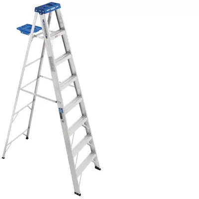 Werner  360 Aluminum 8-ft Type 1- 250-lb Capacity Step Ladder