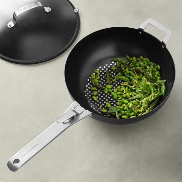 Williams Sonoma High Heat Nonstick Grill Wok with Lid