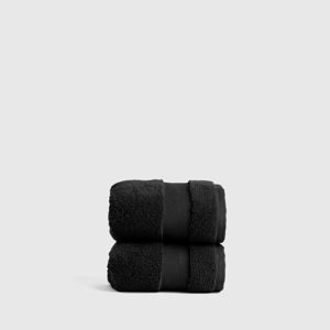 Turkish Classic Hand Towel (Set of 2) in Black