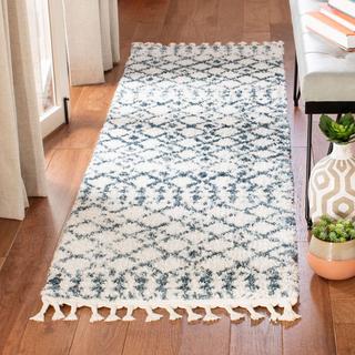 Berber Fringe Shag Liller Trellis Runner