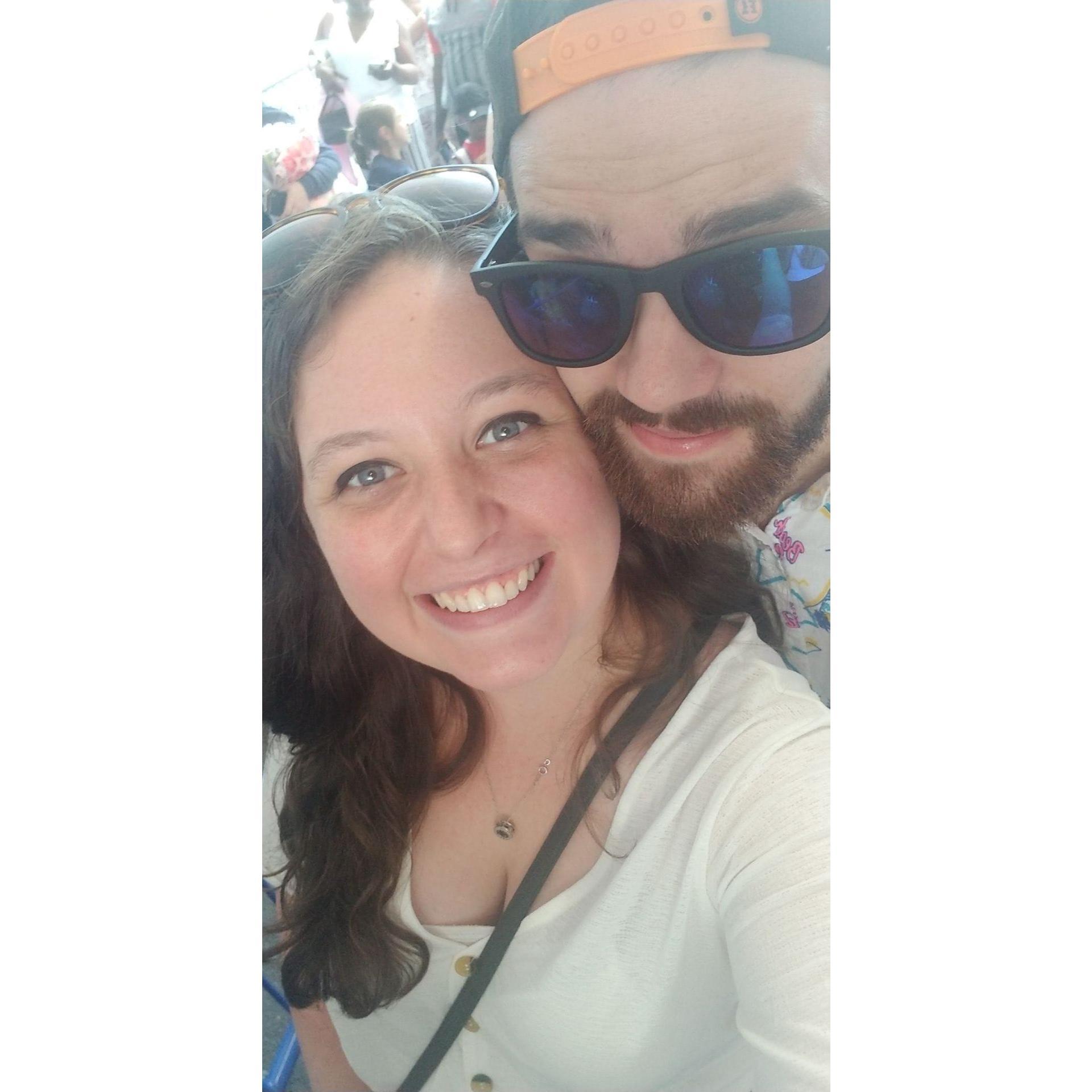 Just one photo of us out on a fun date! Taken at Lake Compounce, 2019