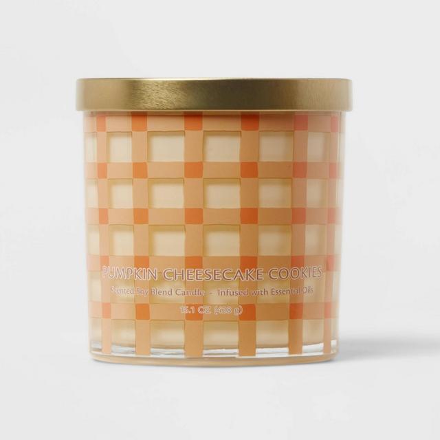 15.1oz Pumpkin Cheesecake Cookies Candle Cookie Print - Opalhouse™