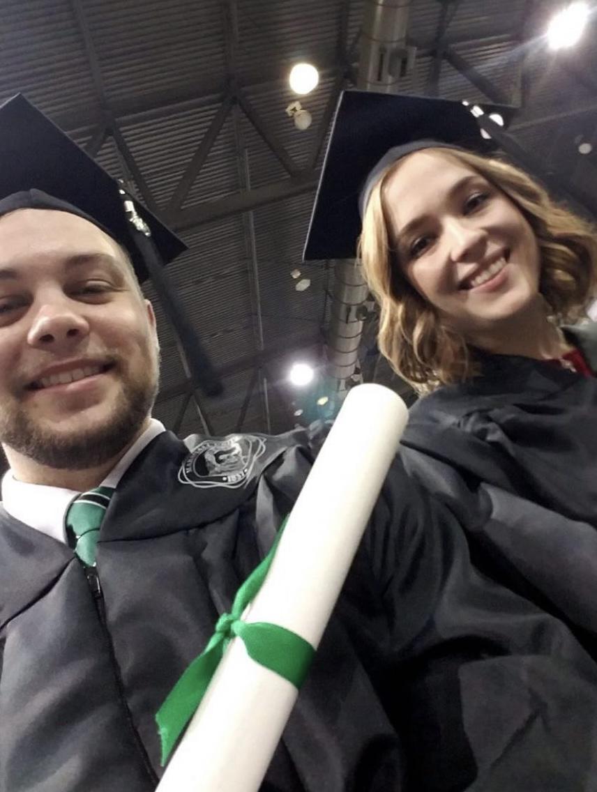 2017 - Graduated together! Both of us have our MSW’s