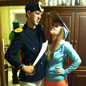 Our first Halloween together brought out our creative sides as Capt'n Crunch and Toucan Sam.