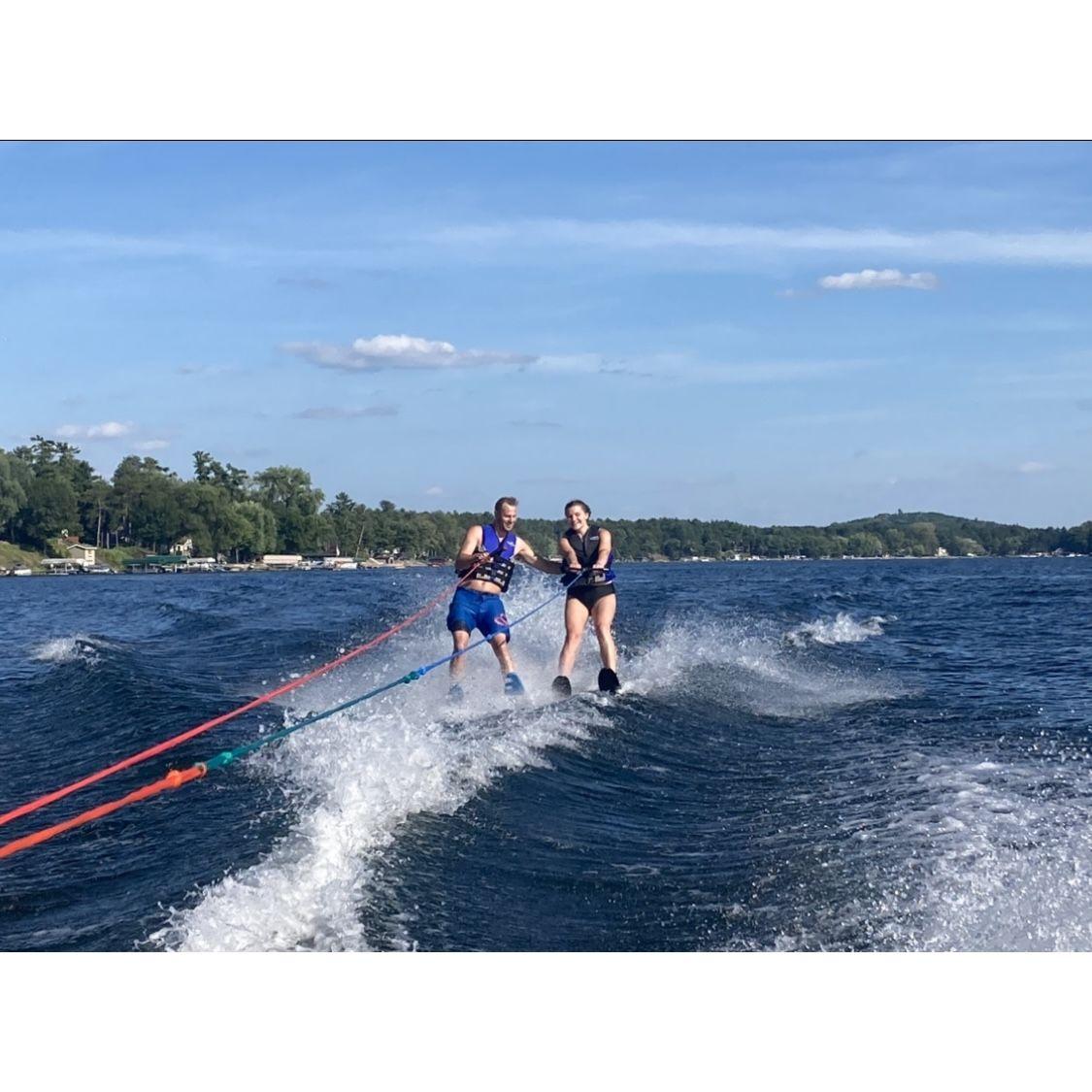 Dave taught me to water ski last summer!