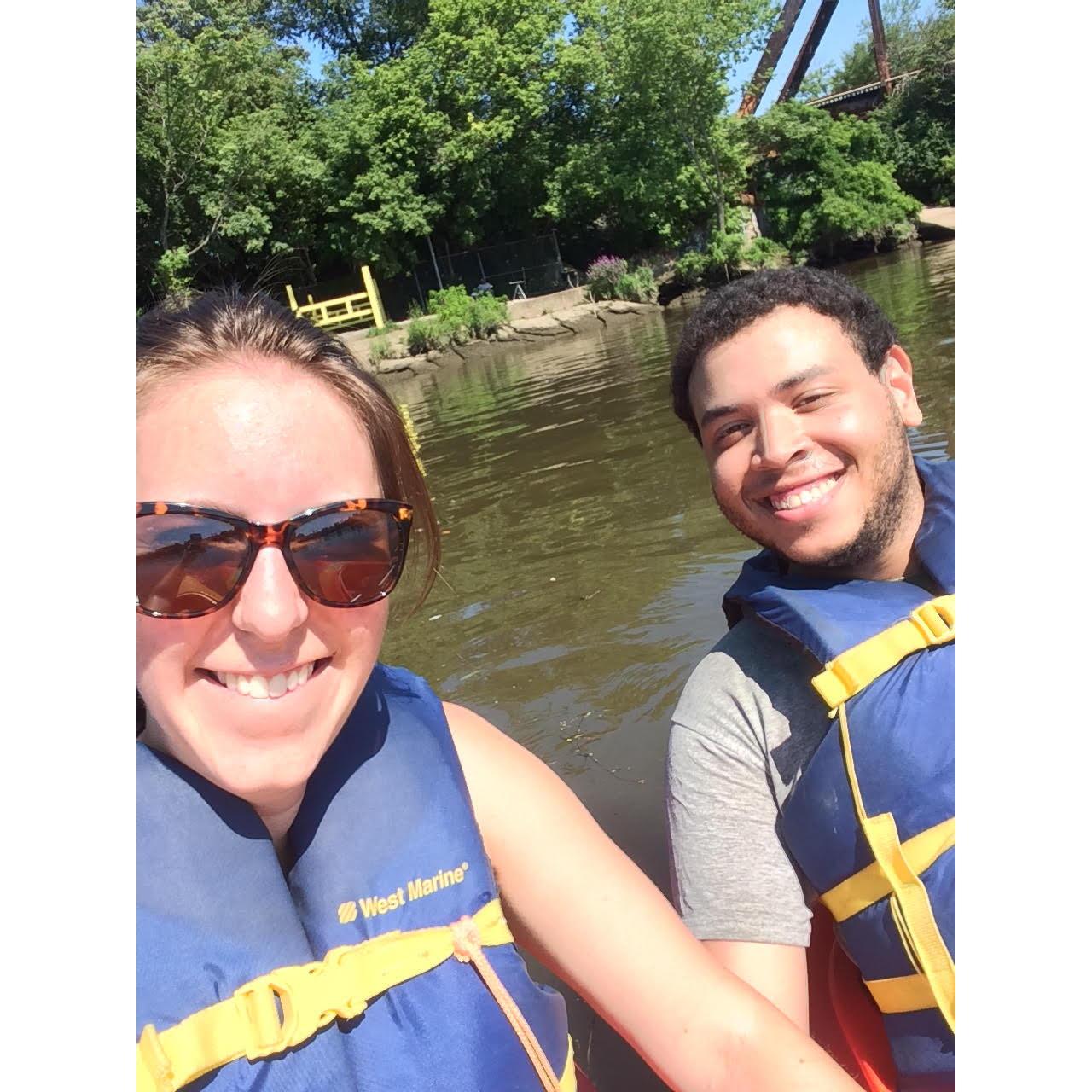 Kayaking on the Schuylkill River, 2017