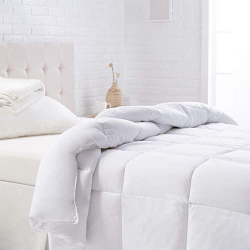 Amazon Basics Down Alternative Bed Comforter - King, White, Warm