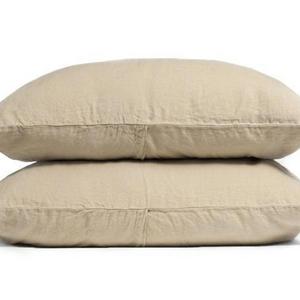 Linen Pillowcases   (Color-Bone, Size-King)