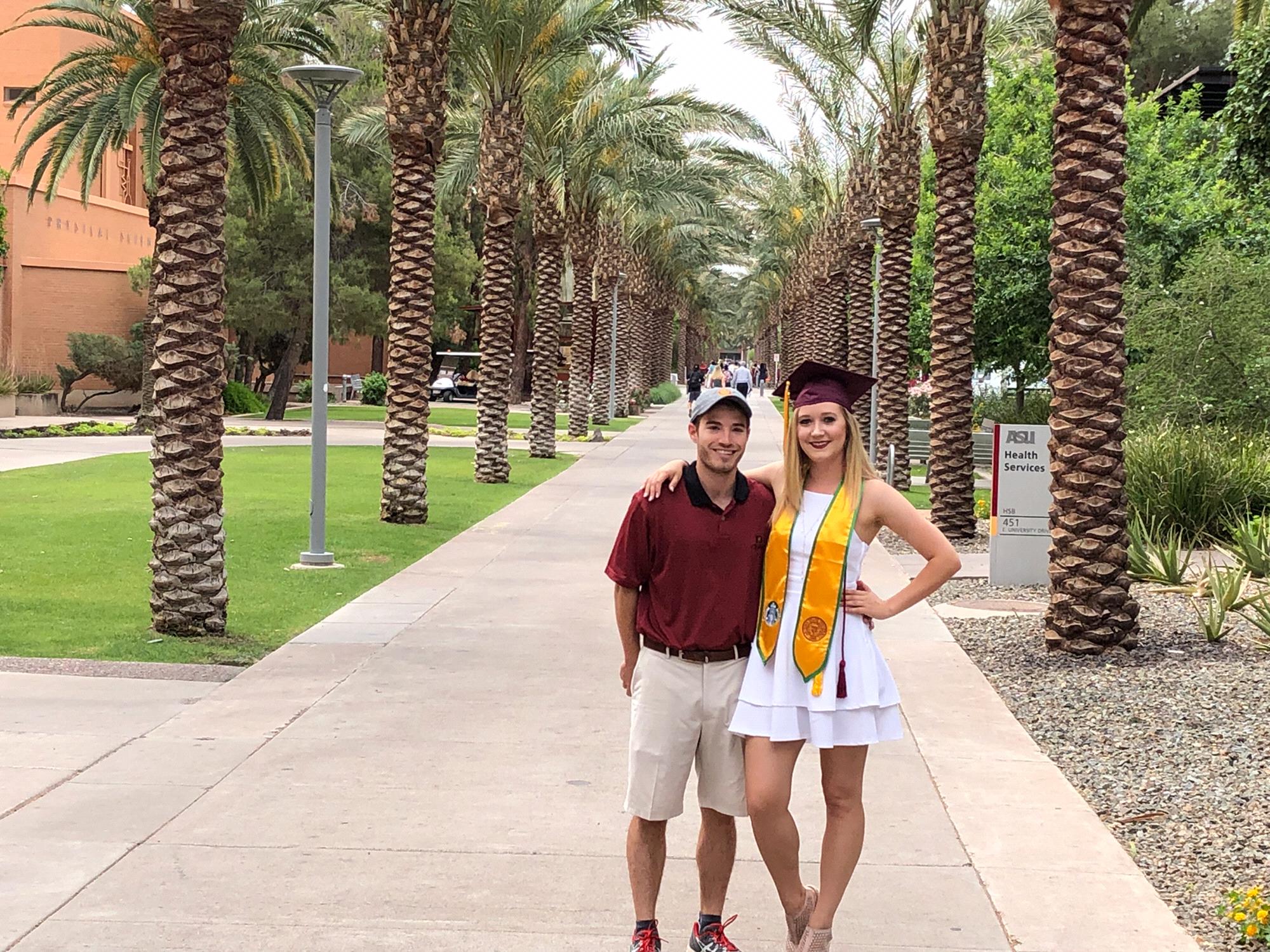 Amber's college graduation in Tempe, AZ