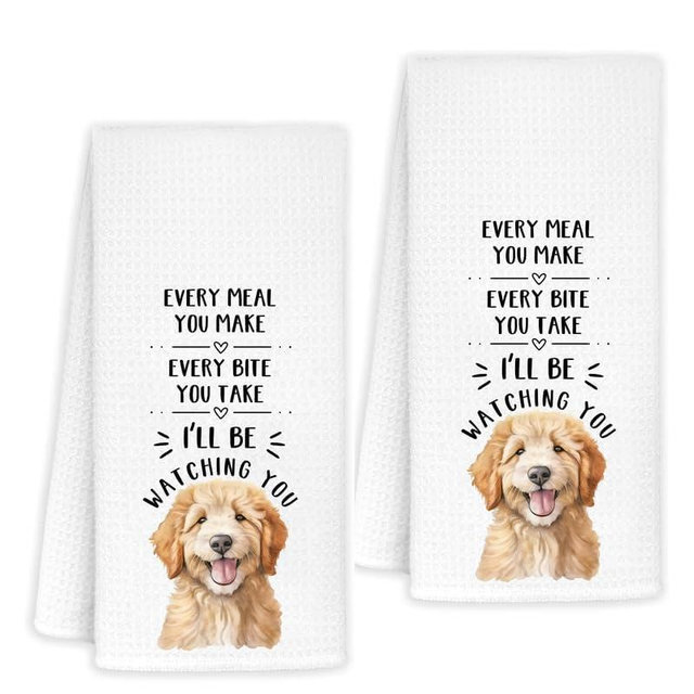 InnoBeta Goldendoodle Gifts, 2 Pack Dog Kitchen Towel, 16x24 in Microfiber Dish Tea Towel
