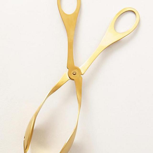 Vika Sky Serving Tongs in Gold