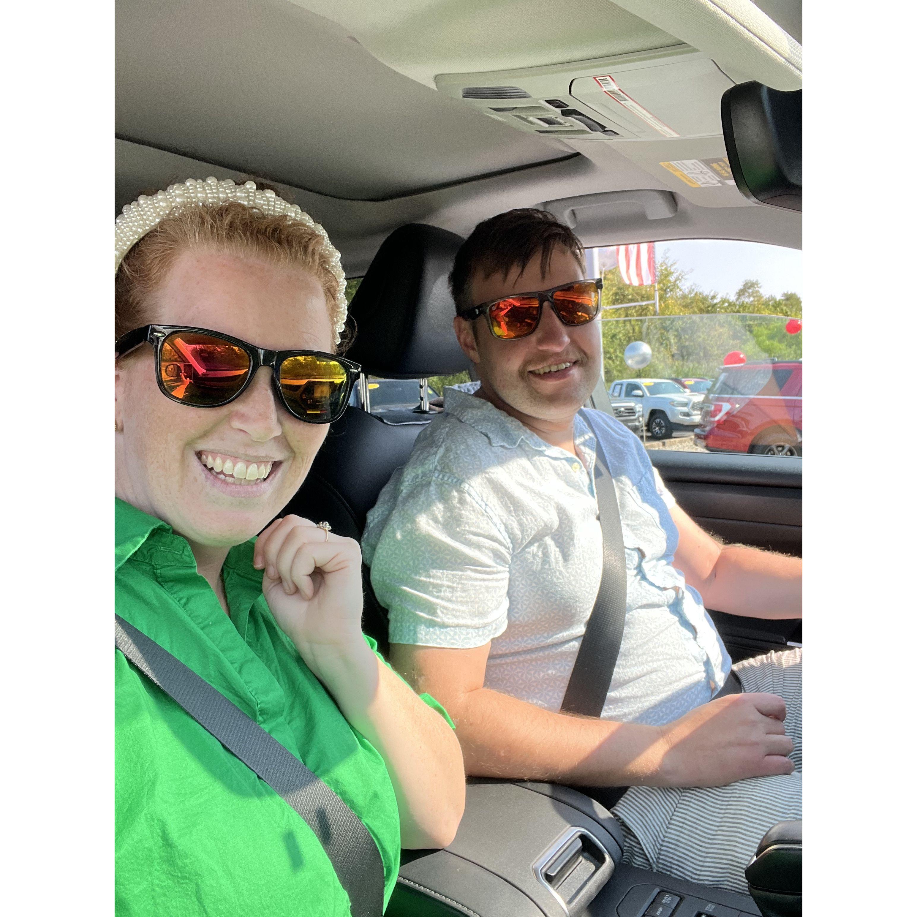 Our first big kid purchase as an engaged couple, a new Toyota Highlander. Connecticut, September 2024.