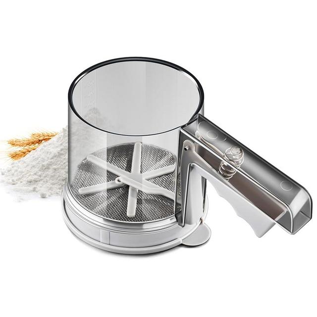 3 Cups Baking Flour Sieve, Handheld Baking Sieve, Double layer stainless steel flour sieve, Used For Rapid Screening Of Flour, Apricot Flour, Sugar Powder, Powder With Other Ingredients