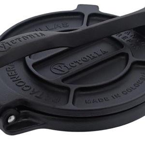 8 Inch Cast Iron Tortilla Press, Black