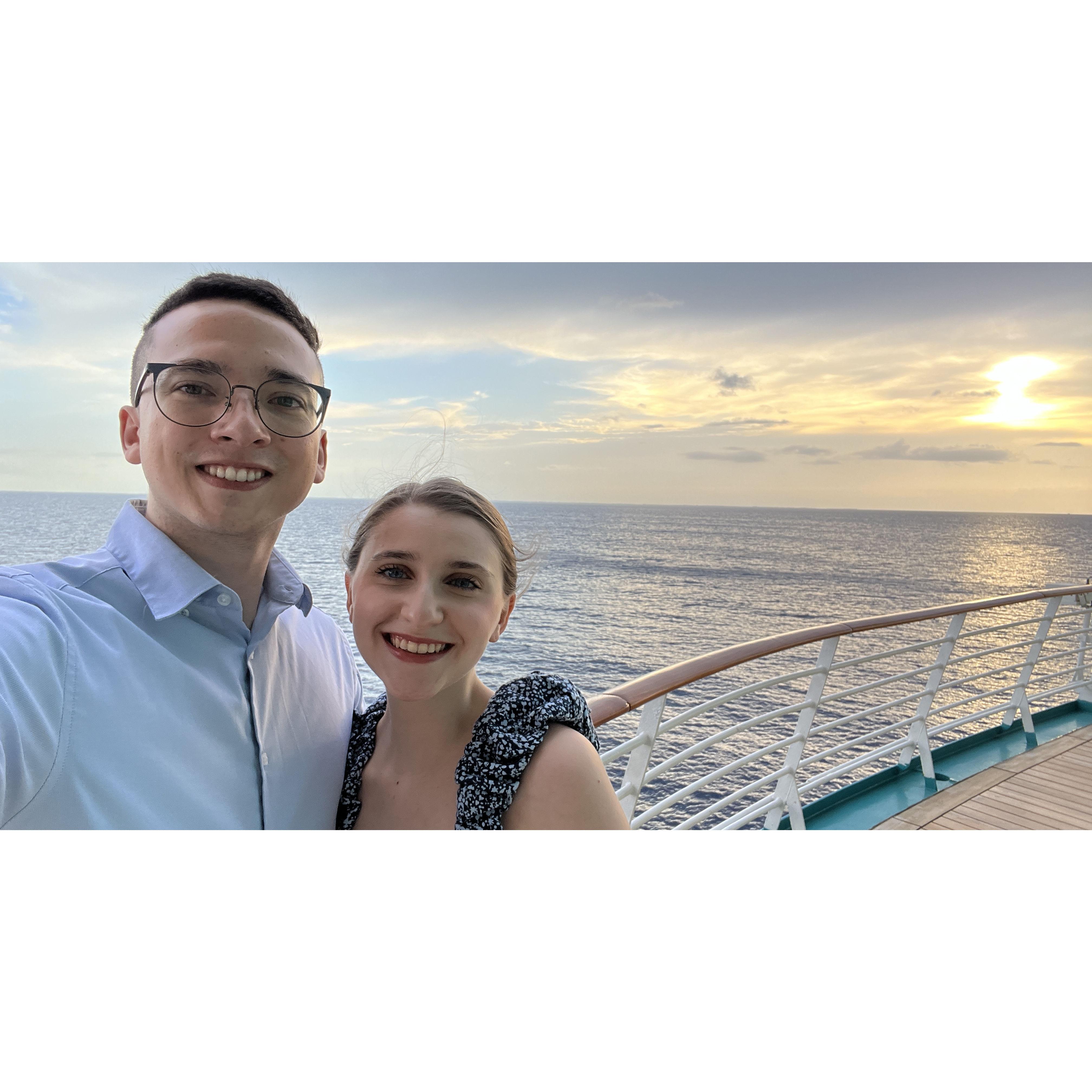 Our first cruise together! This was the summer of 2023.