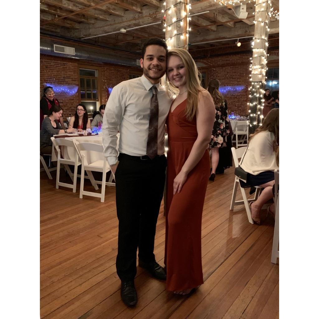 Our first wedding together