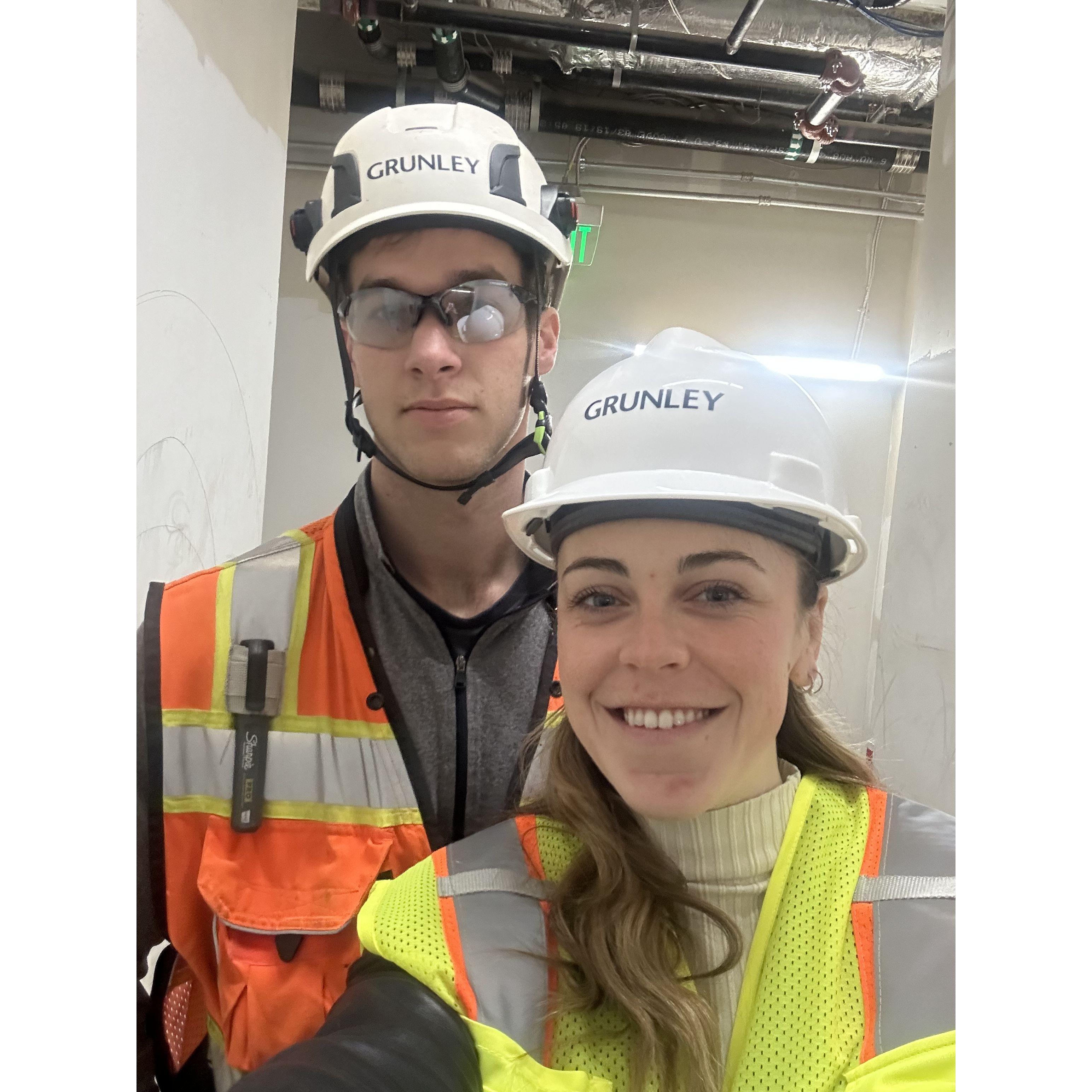 Molly visited Jarid hard at work!