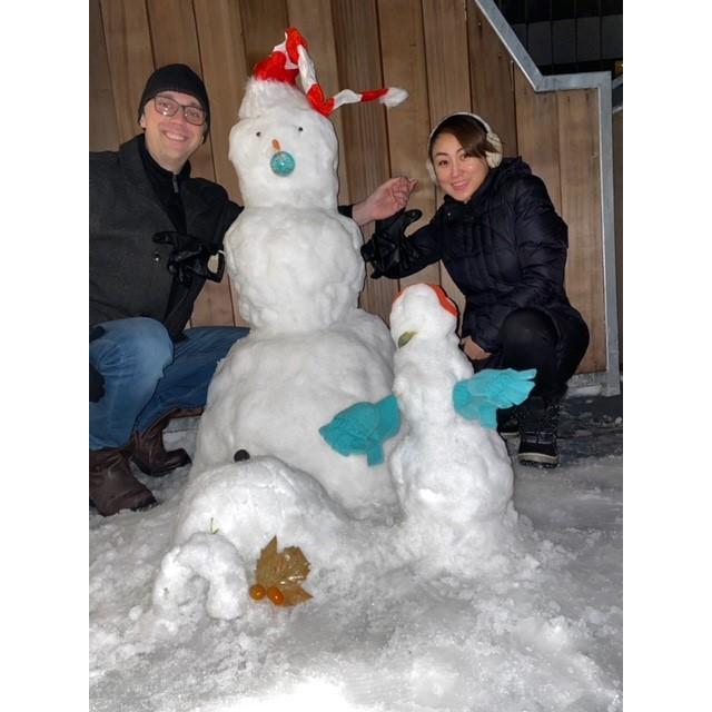 Our attempt to build snowman...errr...