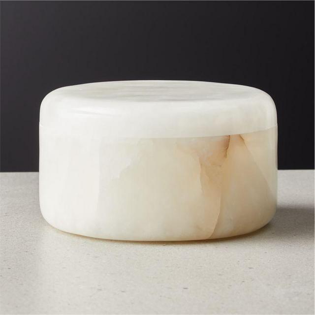 Alabaster Candle Bowl