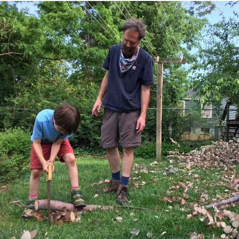 Neil teaching Jim how to conquer eucalyptus.