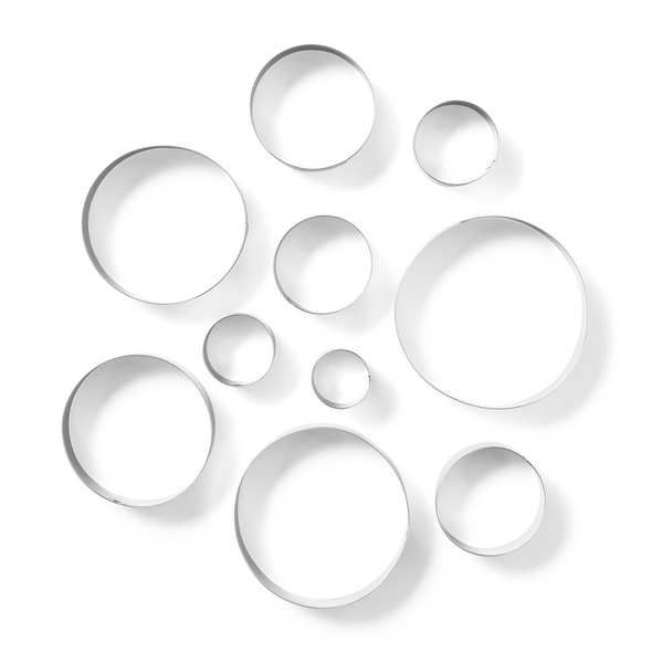 Round Cookie Cutters, Set of 10