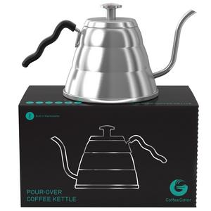 Coffee Gator Pour Over Kettle - Fixed Thermometer for Exact Temperature - 34floz