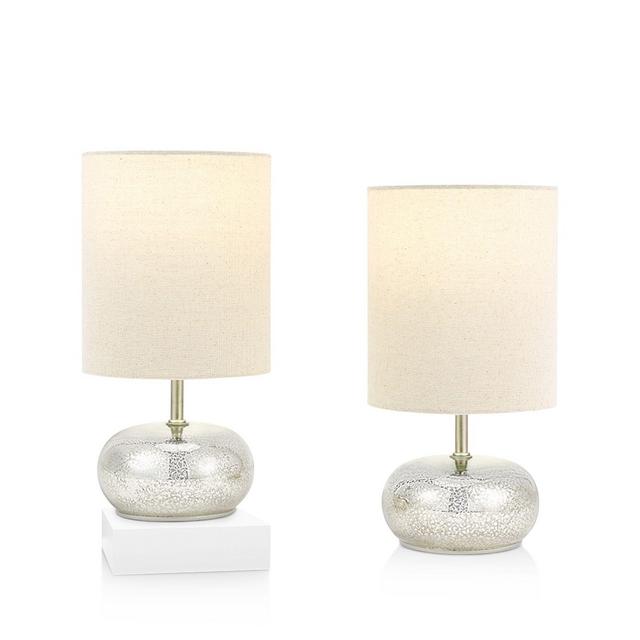 Cresswell Clarise 12" Mercury Accent Lamp, Set of 2
