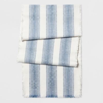 108"x14" Fringe Stripe Runner Woven Blue - Threshold&#153;