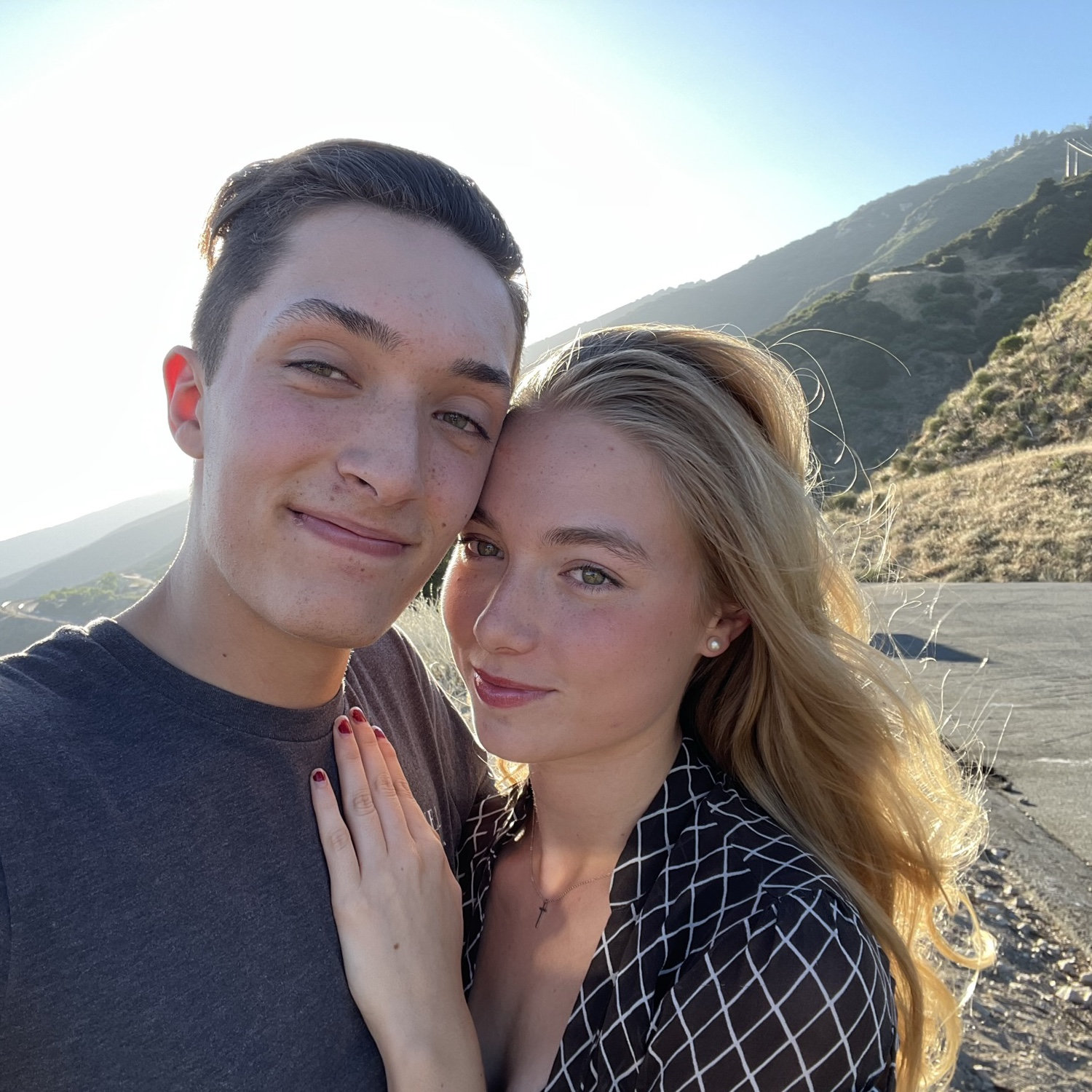 Our second date on the way to the movies!