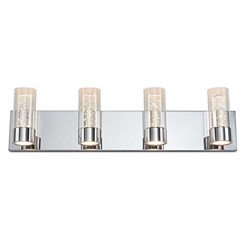 Artika VAN4RA-RN Ratio Vanity Light Fixture, Indoor Bathroom/Kitchen Wall Light with 4 Integrated LED and Premium Bubble Glass, Chrome Finish