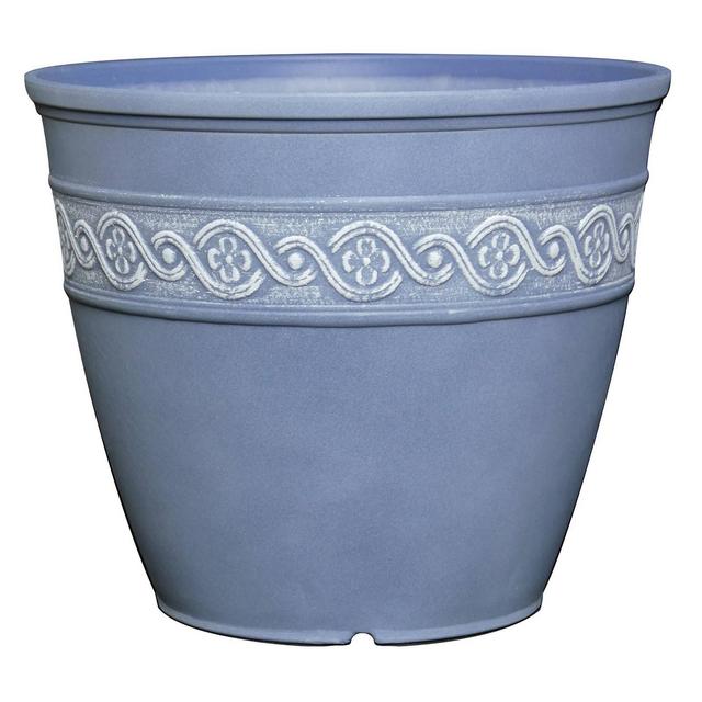 Set of 3 Corinthian Planters Slate Blue - Classic Home and Garden
