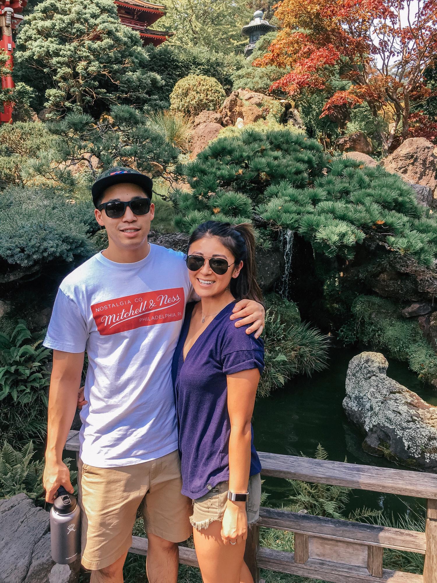 At a Japanese garden in San Francisco