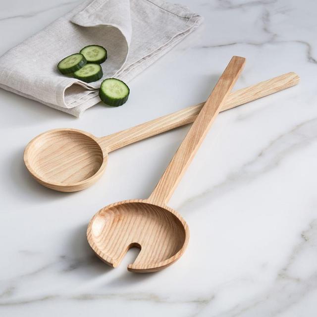 Salad Server, Ash Wood, Set of 2