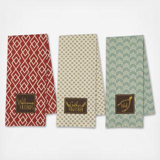 Gather Together Tea Towel, Set of 3